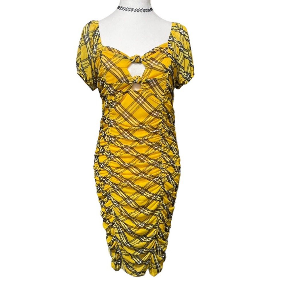 NWT MADDEN NYC YELLOW BODYCON DRESS